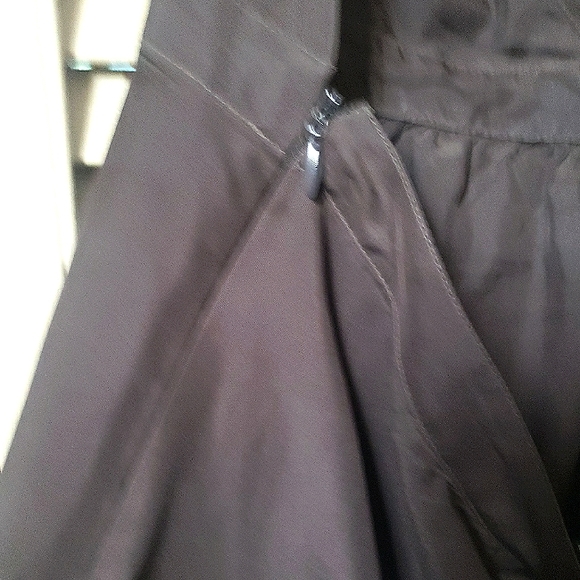 🌱 Theory Vintage Sweetheart Peasant Halter Top 100% Silk Brown Sz Small - Picture 5 of 8